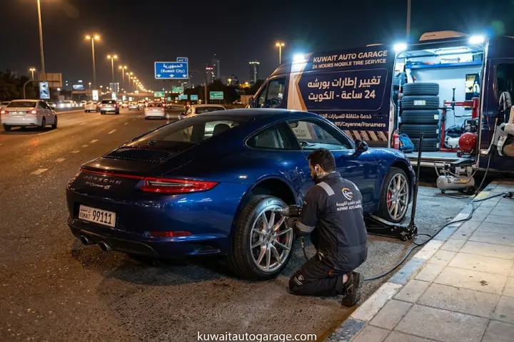 تبديل تواير بورش 24 ساعة في الكويت