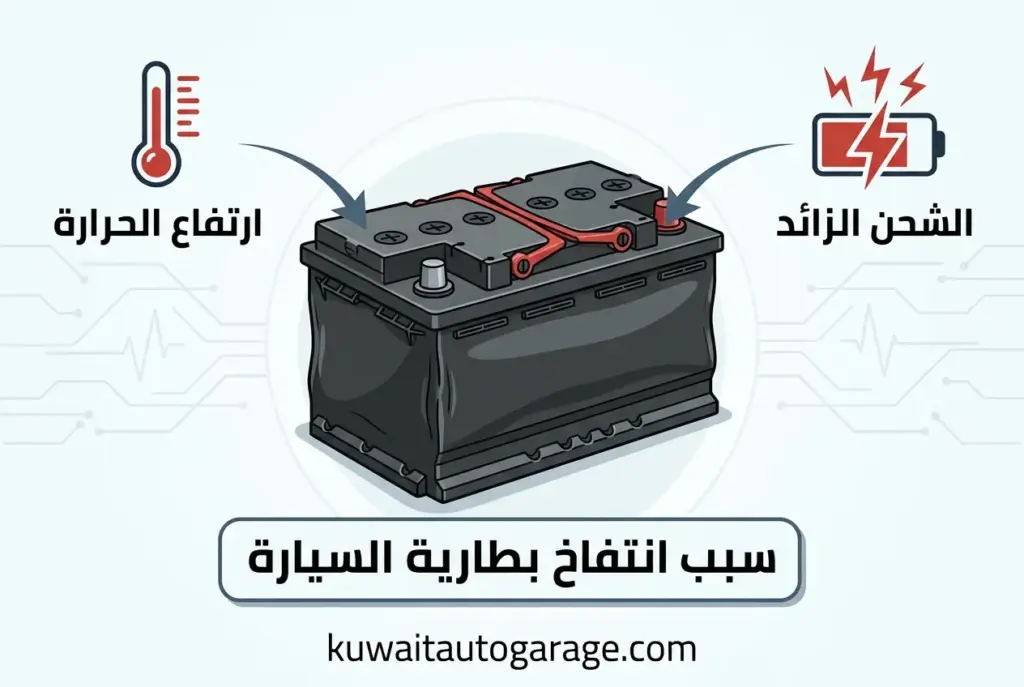سبب انتفاخ البطارية الجافة؟ ارتفاع الحرارة والشحن الزائد