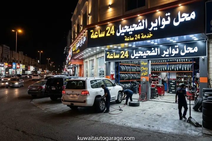 محل تواير الفحيحيل 24 ساعة في الكويت | إنقاذ سريع وحضور فوري 1 محل تواير الفحيحيل 24 ساعة في الكويت